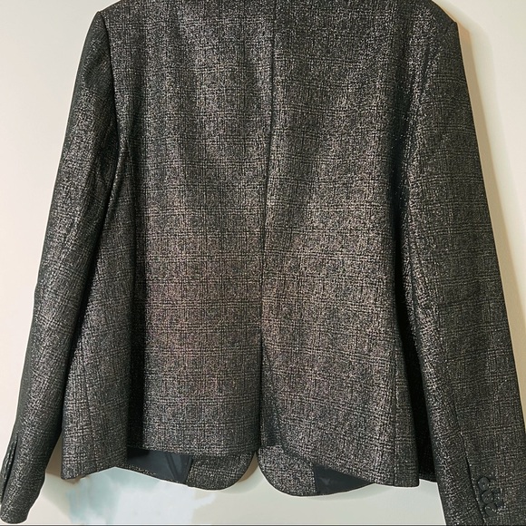 NWT Banana Republic Bronze & Black Metallic Blazer SZ 20 - Picture 7 of 9